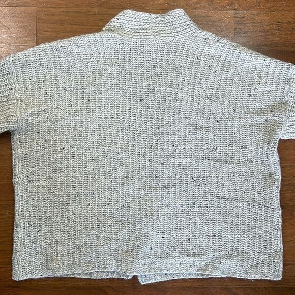 Leo & sage one button gray sweater cardigan oversized wool mohair size large - Picture 6 of 13